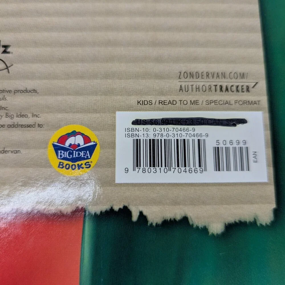 Veggie Tales Zonder Kids 2002 God Made You Special Large Board Book